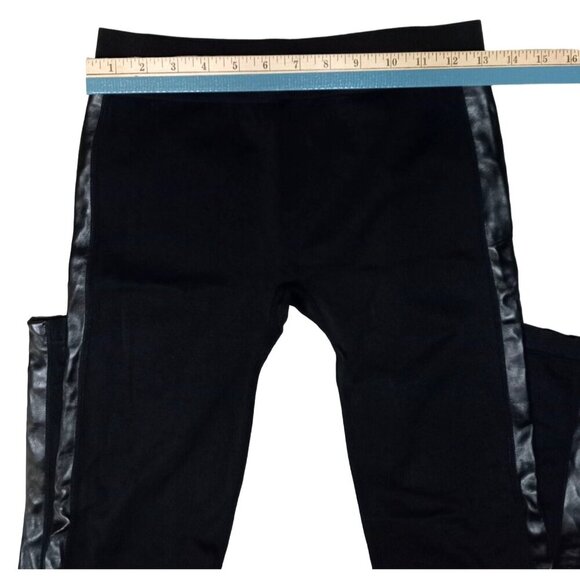 Prime Cut Womens Black Leggings Leather Stripe Size Medium/Large Run Small - Picture 6 of 7